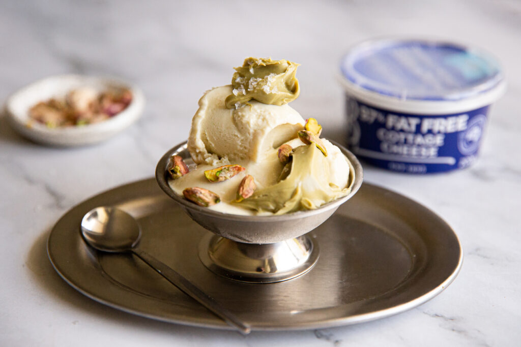 A creamy, dreamy pistachio ice cream that feels indulgent.