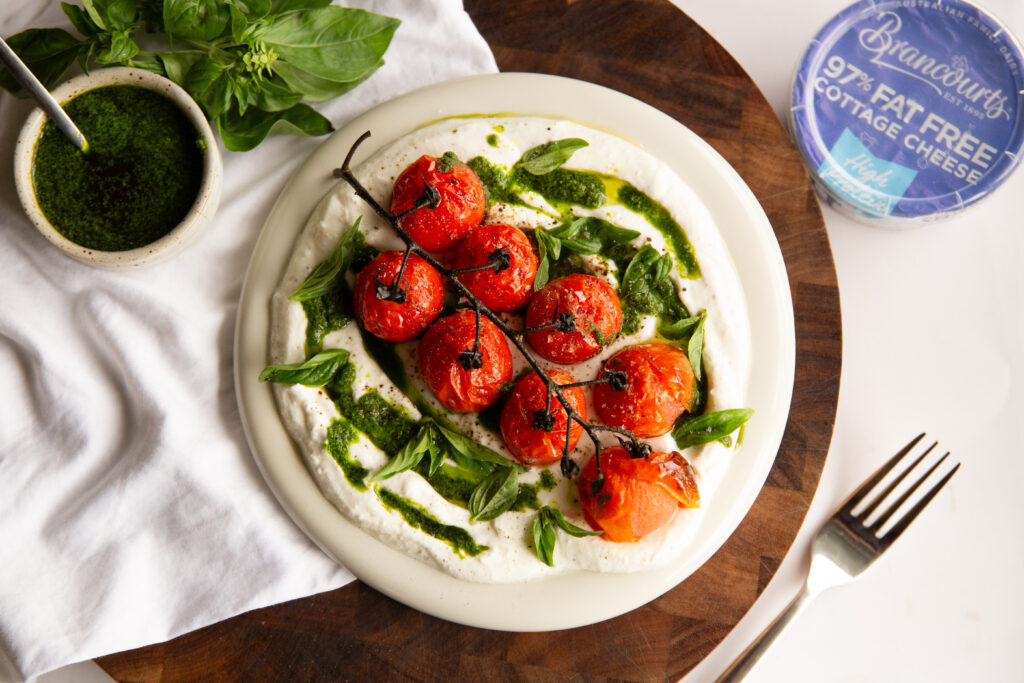 Blistered Tomato & Whipped Cottage Cheese.