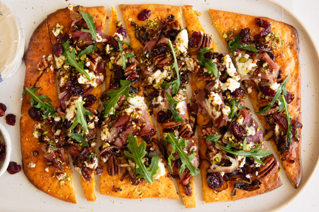 Delicious Christmas Flatbread recipe with Brancourts.