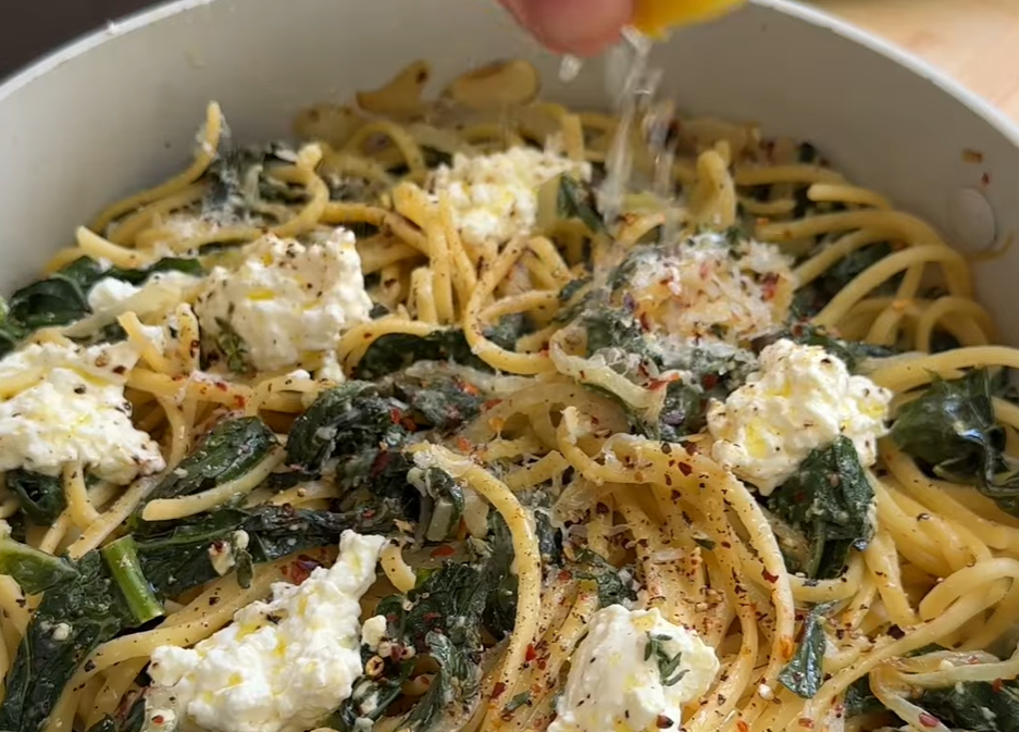 Autumn Greens Pasta, made creamy and delicious with Brancourts cottage cheese in under 30 mins.