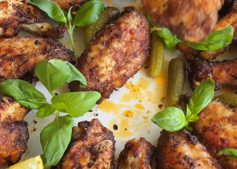 Crispy Chicken Wings with Brancourts Cottage Cheese.