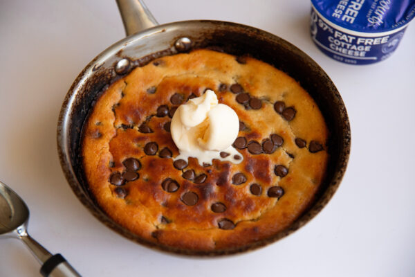 Cottage Cheese Cookie Skillet with Cottage Cheese.