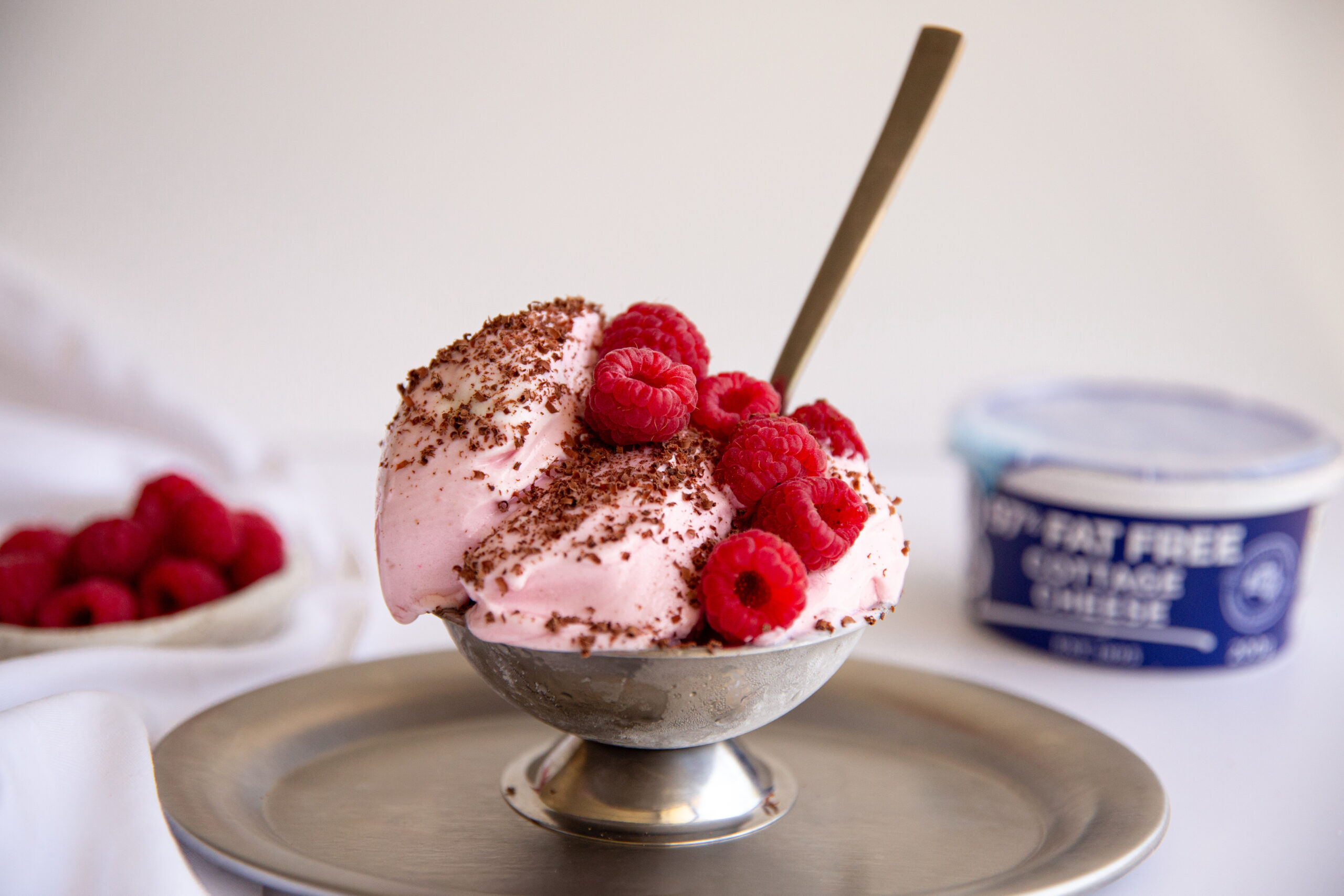 Delicious Raspberry Ice Cream.