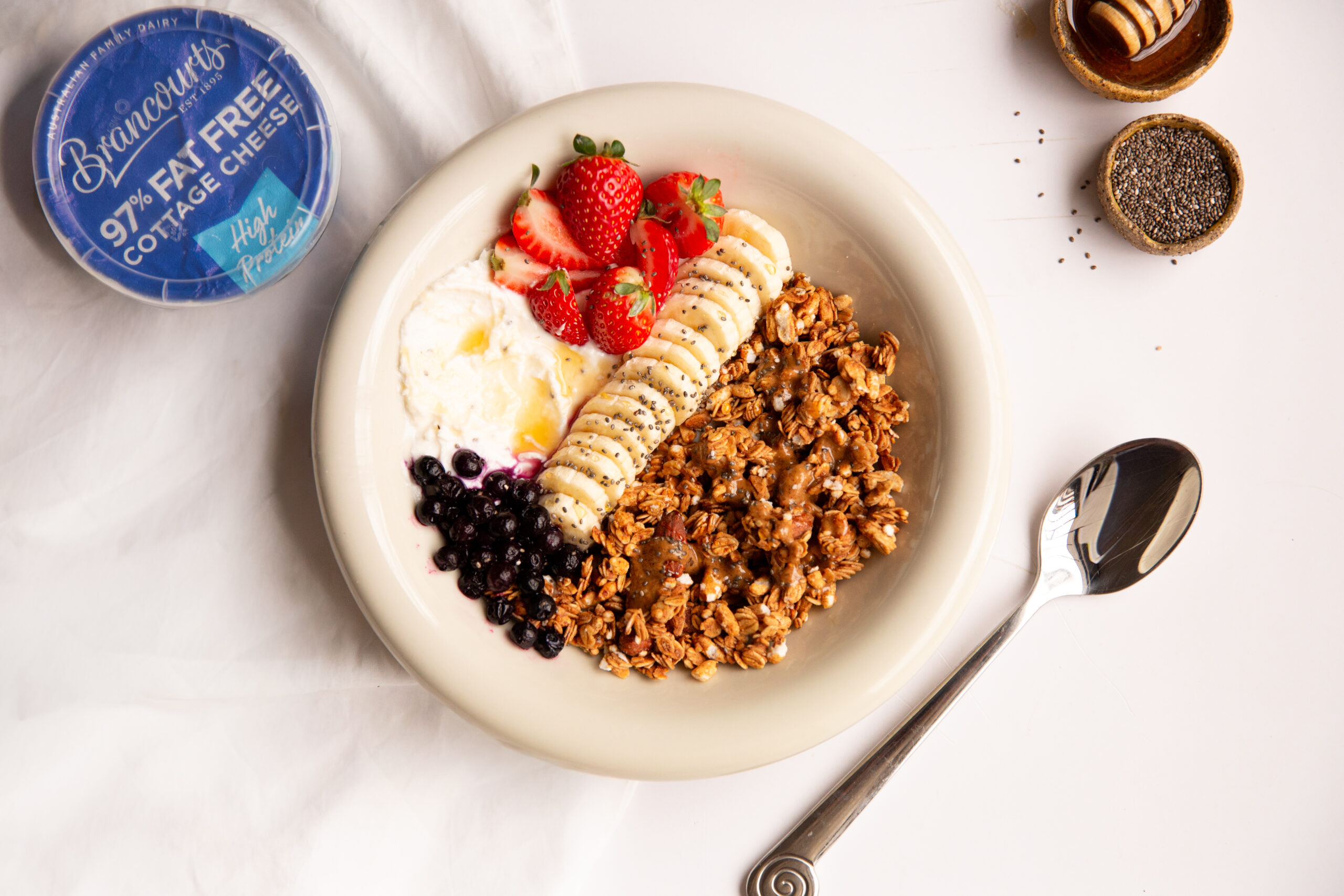 Delicious Cottage Cheese Breakfast Bowl.