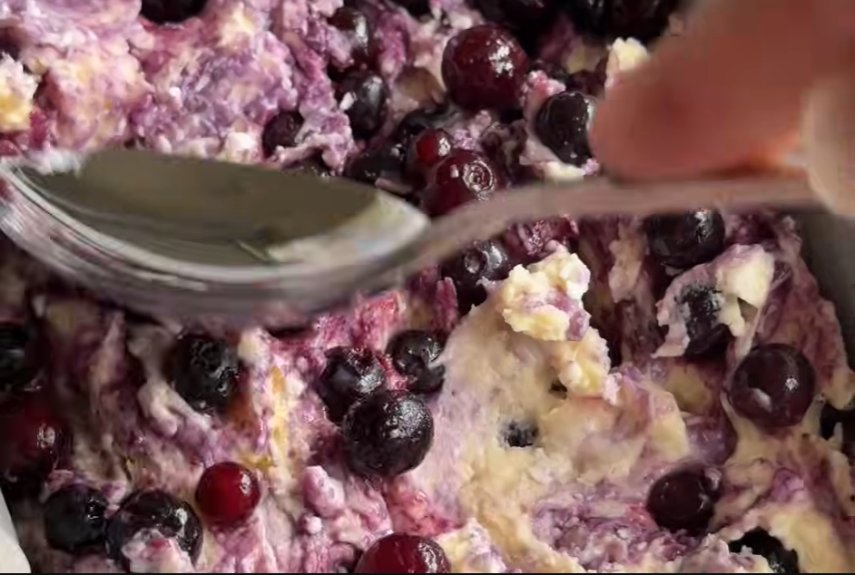 Blueberry Cloud Bread offering all the creaminess.