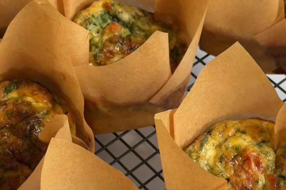 Delicious Cottage Cheese Egg Muffins.